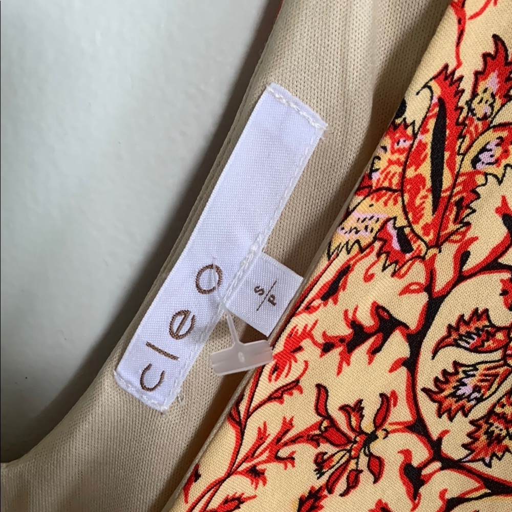 Cleo Sleeveless Red and Cream Maxi Sundress - Picture 7 of 9